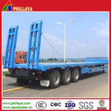 Heavy Duty Machine Transport Three Axle Lowbed Semi Trailer